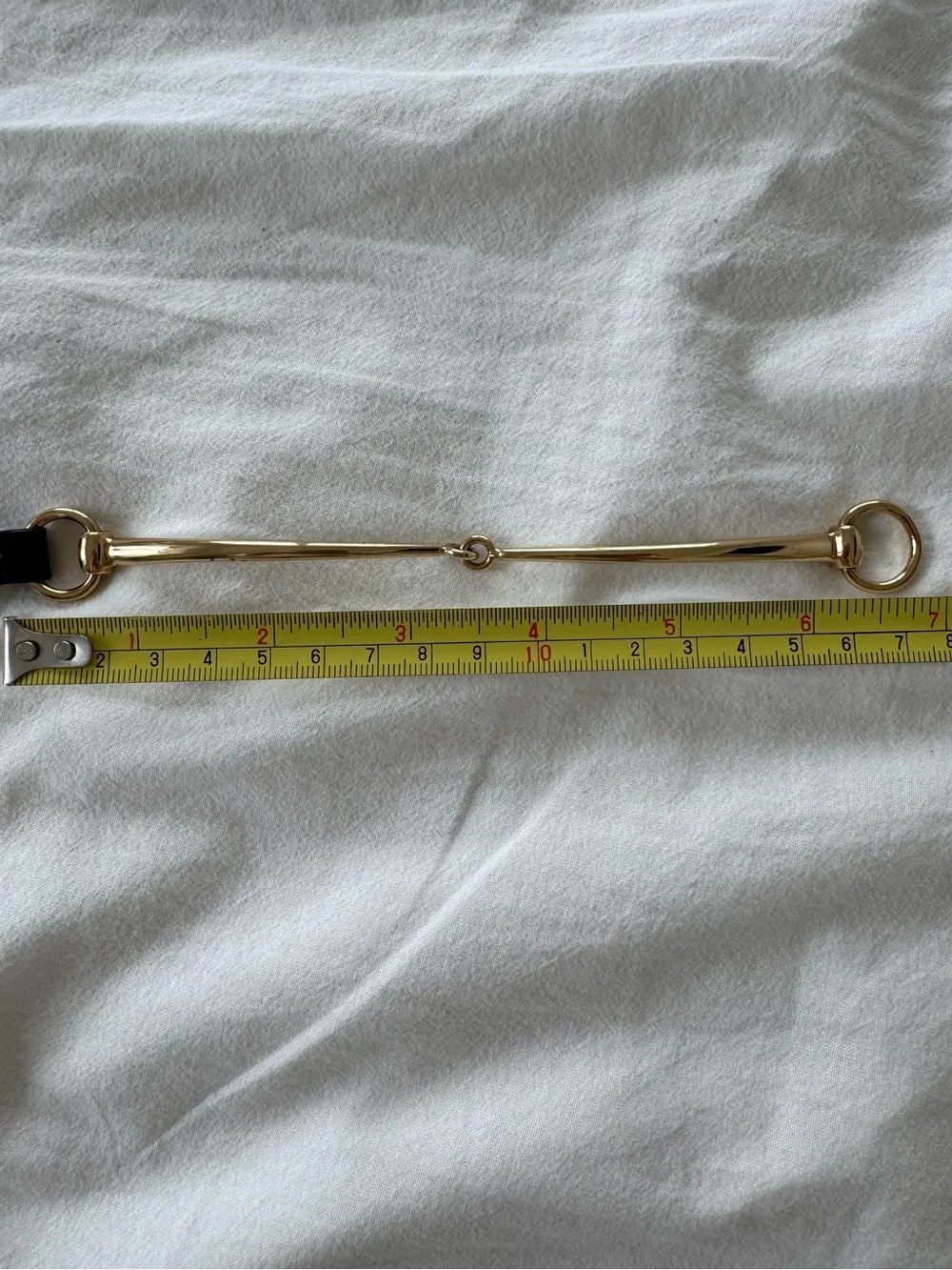 Gucci Tom Ford black leather skinny belt with gold horsebit buckle